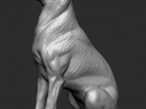 German Shepherd Dog - Low and High poly Model 3D Model