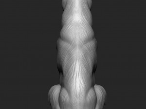 German Shepherd Dog - Low and High poly Model 3D Model