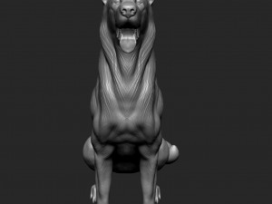 German Shepherd Dog - Low and High poly Model 3D Model