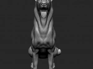 German Shepherd Dog - Low and High poly Model 3D Model