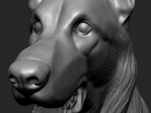 German Shepherd Dog - Low and High poly Model 3D Model
