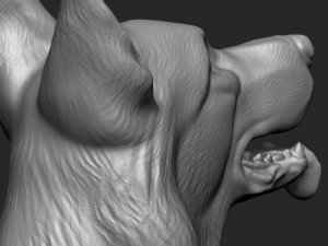 German Shepherd Dog - Low and High poly Model 3D Model