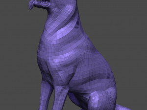 German Shepherd Dog - Low and High poly Model 3D Model