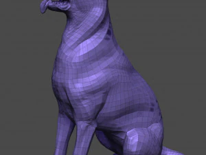 German Shepherd Dog - Low and High poly Model 3D Model