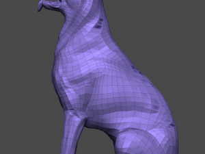German Shepherd Dog - Low and High poly Model 3D Model