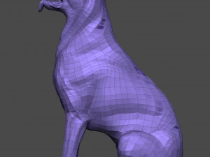 German Shepherd Dog - Low and High poly Model 3D Model