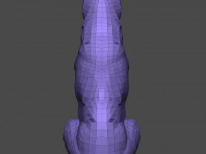 German Shepherd Dog - Low and High poly Model 3D Model