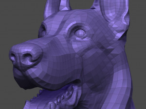 German Shepherd Dog - Low and High poly Model 3D Model