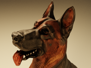German Shepherd Dog 3D Model