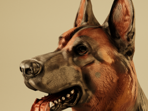 German Shepherd Dog 3D Model