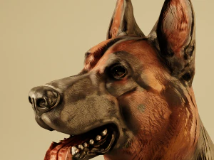 German Shepherd Dog 3D Model