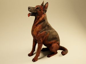 German Shepherd Dog 3D Model
