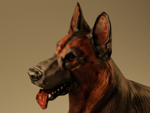 German Shepherd Dog 3D Model