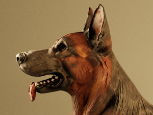 German Shepherd Dog 3D Model