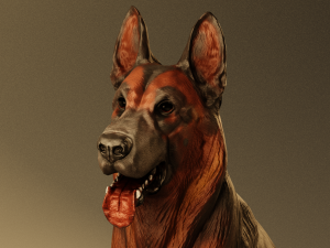 German Shepherd Dog 3D Model
