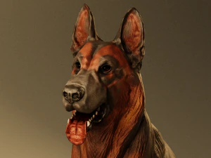 German Shepherd Dog 3D Model