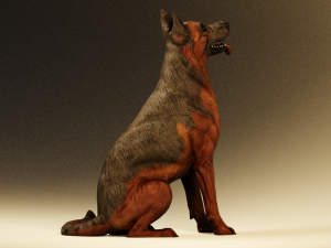 German Shepherd Dog 3D Model
