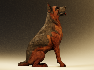 German Shepherd Dog 3D Model