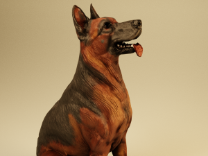 German Shepherd Dog 3D Model
