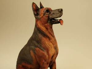 German Shepherd Dog 3D Model