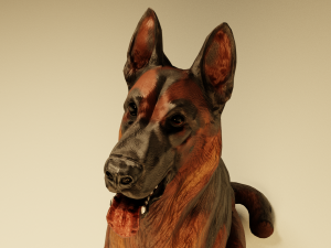 German Shepherd Dog 3D Model