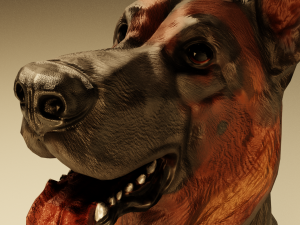 German Shepherd Dog 3D Model