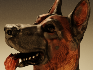 German Shepherd Dog 3D Model