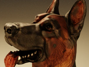 German Shepherd Dog 3D Model