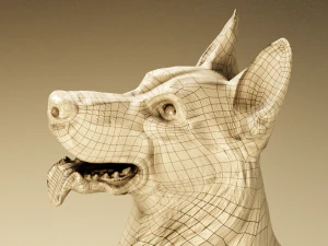 German Shepherd Dog 3D Model