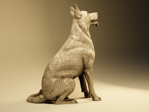 German Shepherd Dog 3D Model