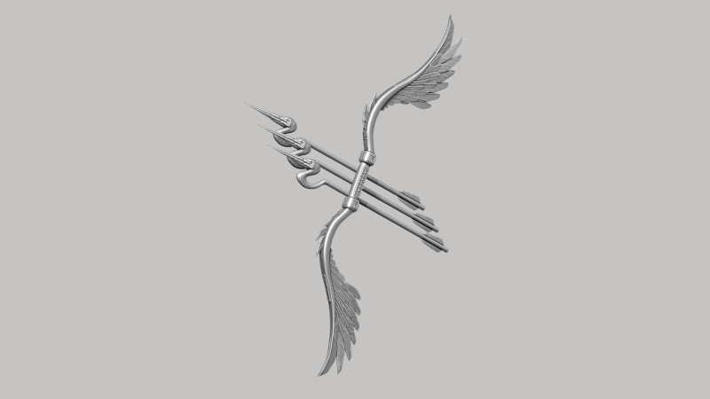 Stylized Bird Bow 3D मॉडल .c4d .max .obj .3ds .fbx .stl .blend 