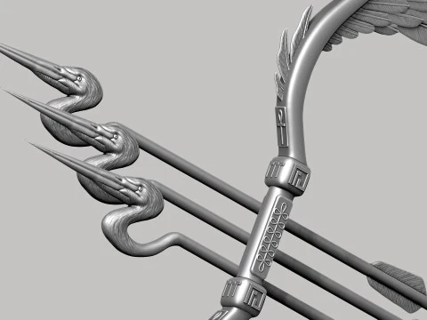 Arco de p&aacute;jaro estilizado Modelo 3D