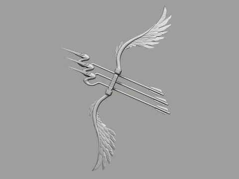 Arco de p&aacute;jaro estilizado Modelo 3D