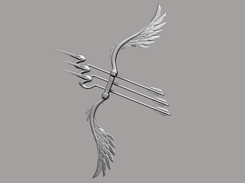 Stylized Bird Bow 3D मॉडल