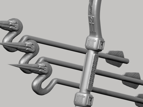Stylized Bird Bow 3D मॉडल