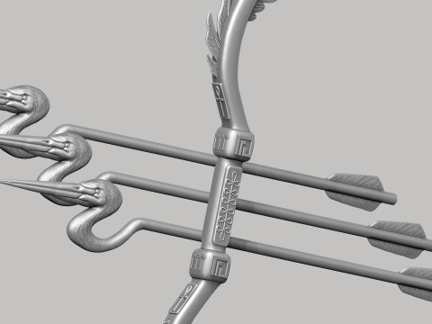 Stylized Bird Bow 3D मॉडल