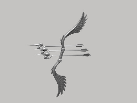 Stylized Bird Bow 3D मॉडल