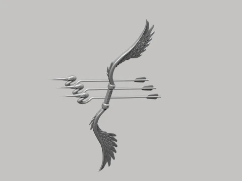 Arco de p&aacute;jaro estilizado Modelo 3D