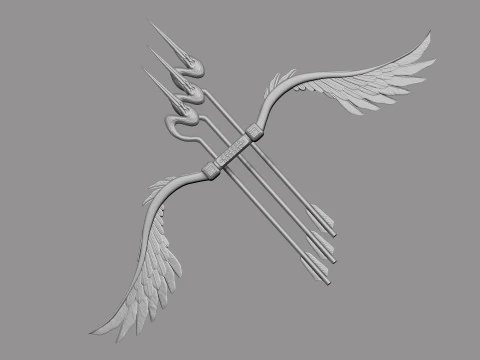 Arco de p&aacute;jaro estilizado Modelo 3D