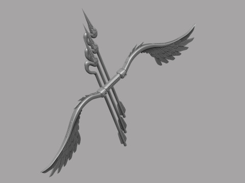 Stylized Bird Bow 3D मॉडल