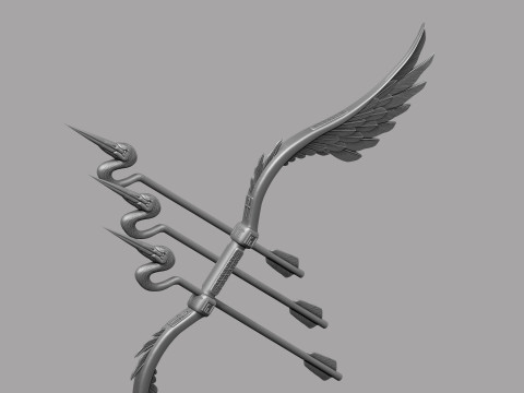 Stylized Bird Bow 3D मॉडल