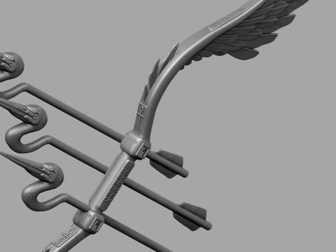 Arco de p&aacute;jaro estilizado Modelo 3D