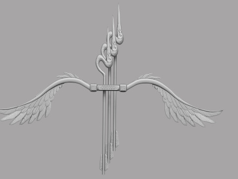 Stylized Bird Bow 3D मॉडल