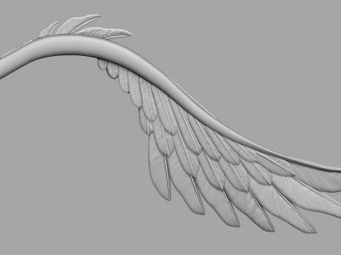 Arco de p&aacute;jaro estilizado Modelo 3D