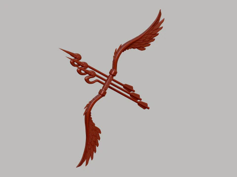 Arco de p&aacute;jaro estilizado Modelo 3D