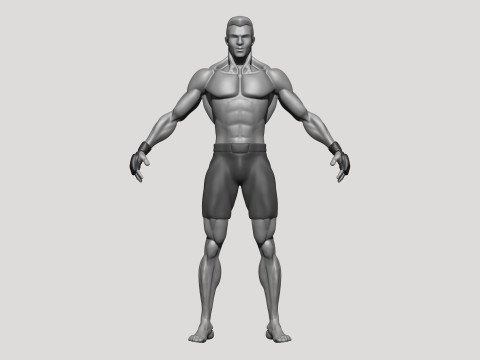 Stylized MMA Fighter 3D Model