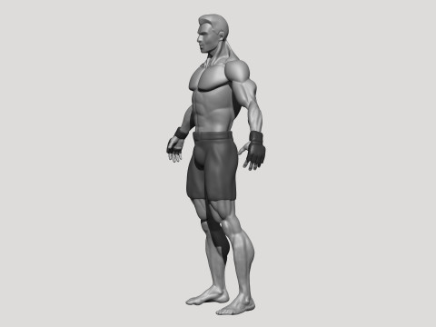 Stylized MMA Fighter 3D Model