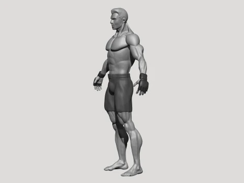 Stylized MMA Fighter 3D Model