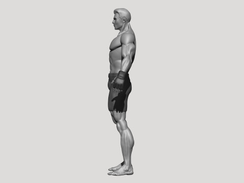 Stylized MMA Fighter 3D Model