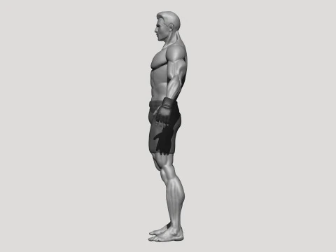 Stylized MMA Fighter 3D Model